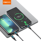 RECCI RTC-P21C 6A TYPE-C FAST CHARGING CABLE 1.2M - BLACK (USB TO TPYE-C)
